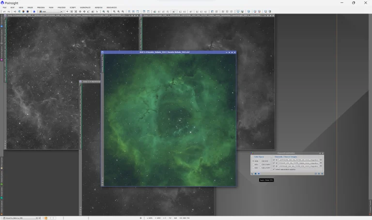 Screenshot PixInsight_False-Colour RGB image by Beatrice Heinze